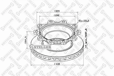 85-00809-SX STELLOX Тормозной диск