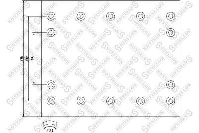 Комплект тормозных башмаков, барабанные тормоза STELLOX 85-00977-SX