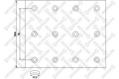 85-01107-SX STELLOX Комплект тормозных башмаков, барабанные тормоза