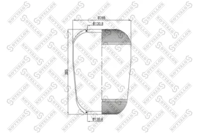 90-36333-SX STELLOX Кожух пневматической рессоры