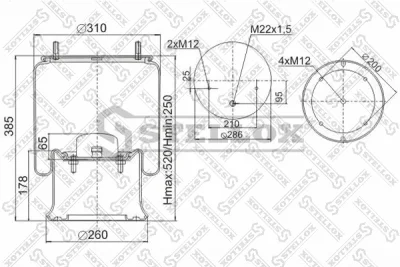 90-40231-SX STELLOX Кожух пневматической рессоры