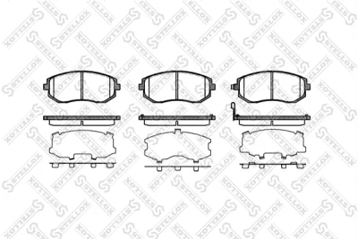 Комплект тормозных колодок, дисковый тормоз STELLOX 962 011B-SX