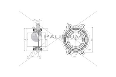 PAL6-2016 ASHUKI by Palidium Комплект подшипника ступицы колеса