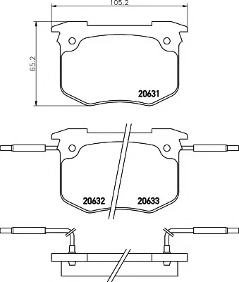 8DB 355 018-901 BEHR/HELLA/PAGID Тормозные колодки