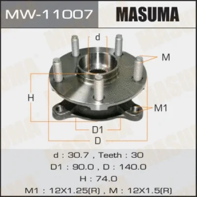 Комплект подшипника ступицы колеса MASUMA MW-11007