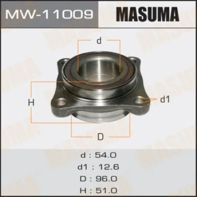 Комплект подшипника ступицы колеса MASUMA MW-11009