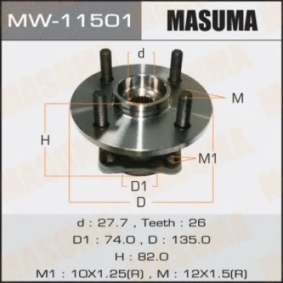 Комплект подшипника ступицы колеса MASUMA MW-11501