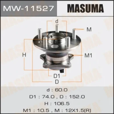 Комплект подшипника ступицы колеса MASUMA MW-11527