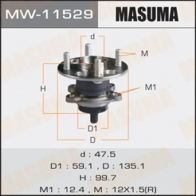 Комплект подшипника ступицы колеса MASUMA MW-11529