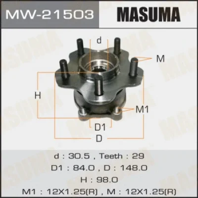 Комплект подшипника ступицы колеса MASUMA MW-21503