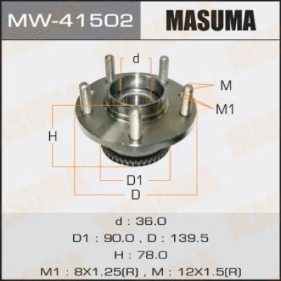 MW-41502 MASUMA Комплект подшипника ступицы колеса