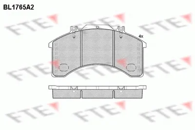 BL1765A2 FTE Тормозные колодки