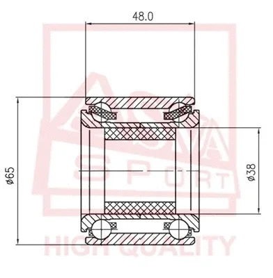 DAC38650252-48 ASVA Подшипник ступицы колеса