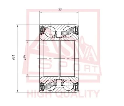 DAC39740039 ASVA Подшипник ступицы колеса