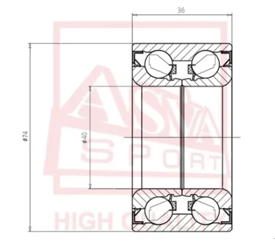 DAC40740036 ASVA Подшипник ступицы колеса