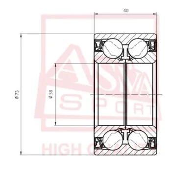 DACM38730040 ASVA Подшипник ступицы колеса