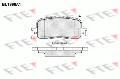 BL1990A1 FTE Тормозные колодки