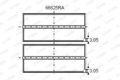 Подшипник GLYCO 66625RA