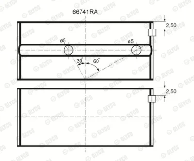 Подшипник GLYCO 66741RA