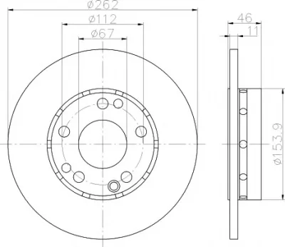 8DD 355 100-731 BEHR/HELLA/PAGID Тормозной диск