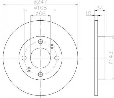 8DD 355 100-831 BEHR/HELLA/PAGID Тормозной диск