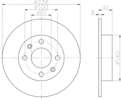 8DD 355 101-211 BEHR/HELLA/PAGID Тормозной диск