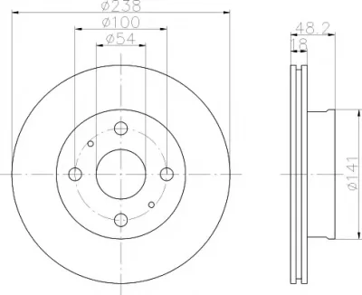 8DD 355 102-611 BEHR/HELLA/PAGID Тормозной диск