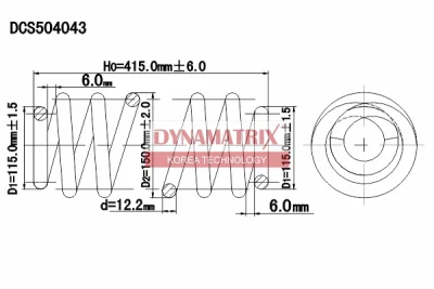 DCS504043 DYNAMATRIX Пружина ходовой части