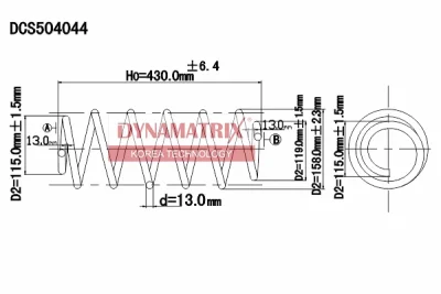 DCS504044 DYNAMATRIX Пружина ходовой части