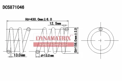 DCS871046 DYNAMATRIX Пружина ходовой части