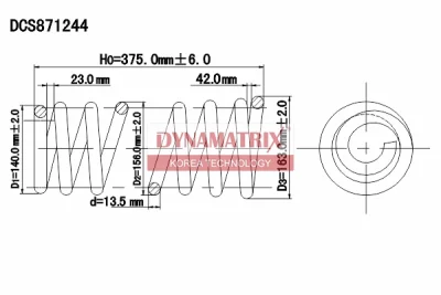 DCS871244 DYNAMATRIX Пружина ходовой части