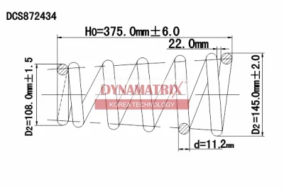 DCS872434 DYNAMATRIX Пружина ходовой части