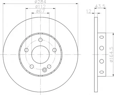 8DD 355 102-941 BEHR/HELLA/PAGID Тормозной диск