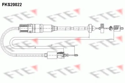 FKS20022 FTE Трос (тросик) сцепления