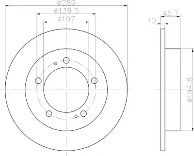 8DD 355 103-601 BEHR/HELLA/PAGID Тормозной диск