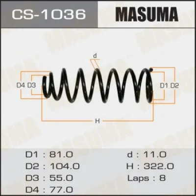 Пружина ходовой части MASUMA CS-1036