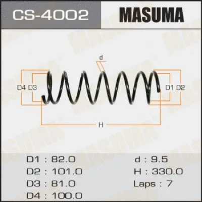 Пружина ходовой части MASUMA CS-4002