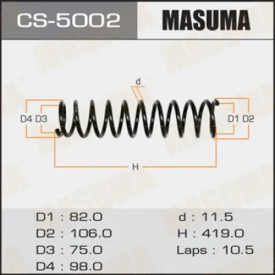 Пружина ходовой части MASUMA CS-5002