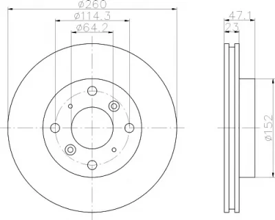 8DD 355 104-981 BEHR/HELLA/PAGID Тормозной диск