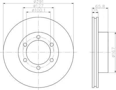 8DD 355 105-431 BEHR/HELLA/PAGID Тормозной диск