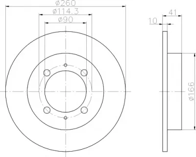 8DD 355 105-461 BEHR/HELLA/PAGID Тормозной диск