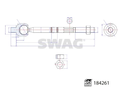 33 10 9337 SWAG Осевой шарнир, рулевая тяга