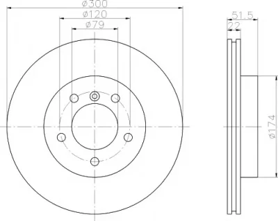 8DD 355 106-541 BEHR/HELLA/PAGID Тормозной диск