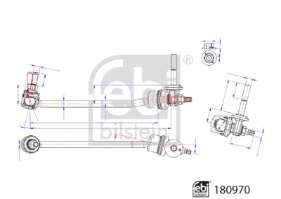 Тяга / стойка, стабилизатор FEBI 180970