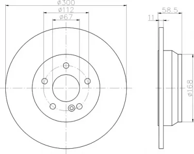 8DD 355 106-881 BEHR/HELLA/PAGID Тормозной диск