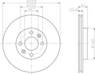 8DD 355 107-121 BEHR/HELLA/PAGID Тормозной диск