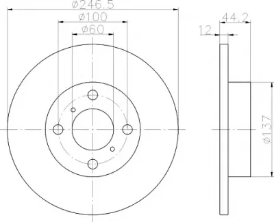 8DD 355 108-201 BEHR/HELLA/PAGID Тормозной диск