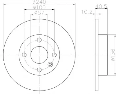 8DD 355 108-241 BEHR/HELLA/PAGID Тормозной диск