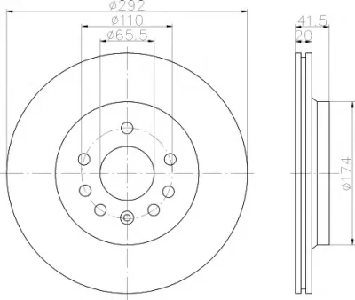 8DD 355 109-181 BEHR/HELLA/PAGID Тормозной диск