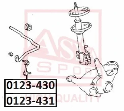 Тяга / стойка, стабилизатор ASVA 0123-431